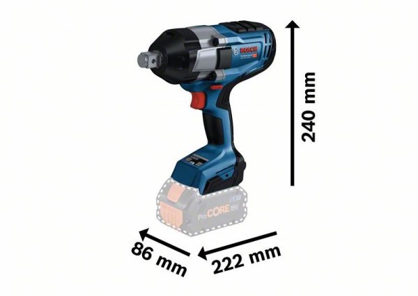KLUCZ UDAROWY AKUMULATOROWY 3/4&#039;&#039; GDS 18V-1050H 2*8.0AH (1 SZT)