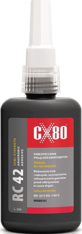 KLEJ ANAEROBOWY RC-42 DO GWINTÓW ŚRUB ŚREDNI 50ML (1 SZT)