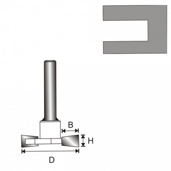 FREZ ROWKUJĄCY T T12 D32 H6.35 B9.4MM (1 SZT)