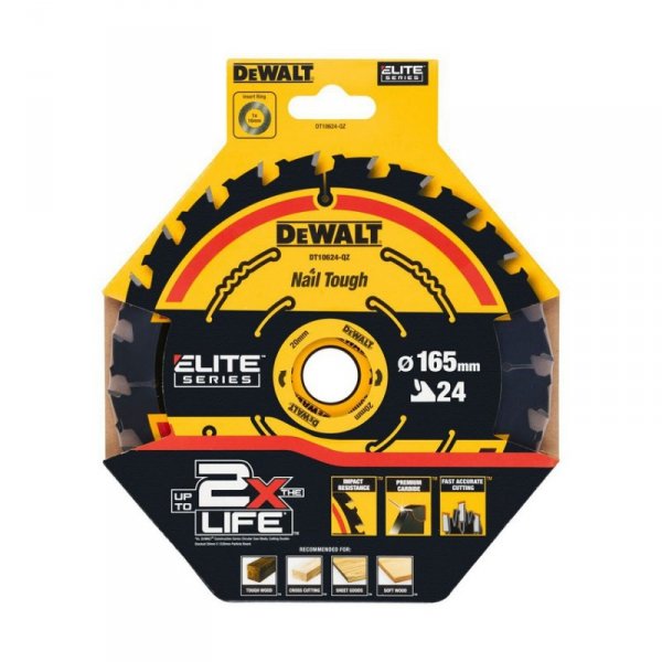 PIŁA TARCZOWA DO DREWNA ELITE 165*20MM 24 ZĘBY (1 SZT)