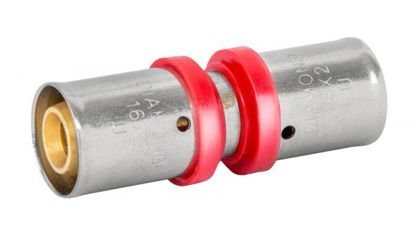 ŁĄCZNIK ZAPR. EN 1254-8, 16X25.ZŁ-PODWÓJNY PEX-AL-PEX (1 SZT)