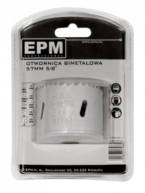OTWORNICA BI-METALOWA 57MM UCHWYT 5/8&#039;&#039; (1 SZT)