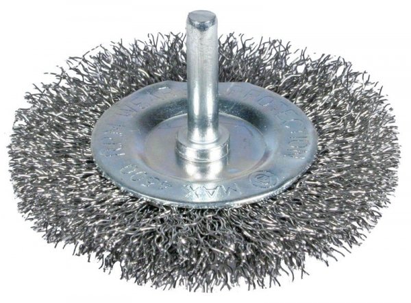 SZCZOTKA TARCZOWA Z TRZPIENIEM 63MM ZN (1 SZT)
