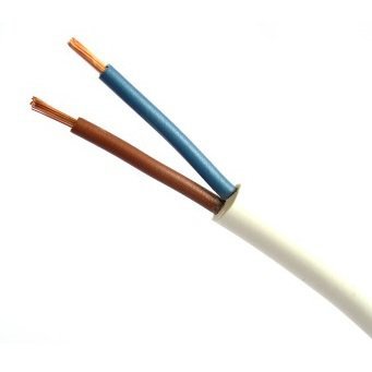 PRZEWÓD MIESZKANIOWY H03VV-F OMY 2X1,5 BIAŁY 300V (100 MB)