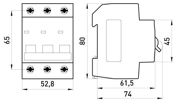 WYŁĄCZNIK NADPRĄDOWY MCB.PRO60 3P C32A 6KA (1 SZT)
