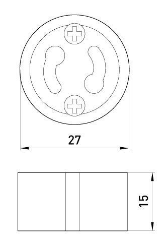 OPRAWKA CERAMICZNA GU10 (1 SZT)