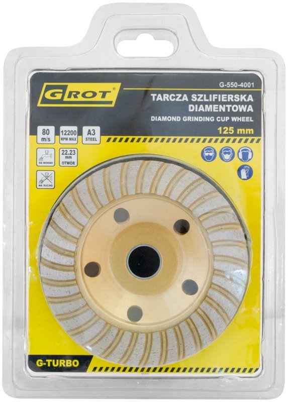 TARCZA SZLIFIERSKA DIAMENTOWA G-TURBO 125MM (1 SZT)