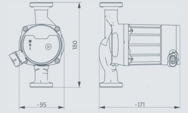 POMPA OBIEGOWA ELEKTRONICZNA DO C.O. 25/40 6/4&#039;&#039; (1 SZT)