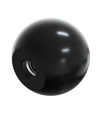 UCHWYT BAKELITOWY &#039;KULA&#039; CZARNY M6*25MM DIN319C (1 SZT)