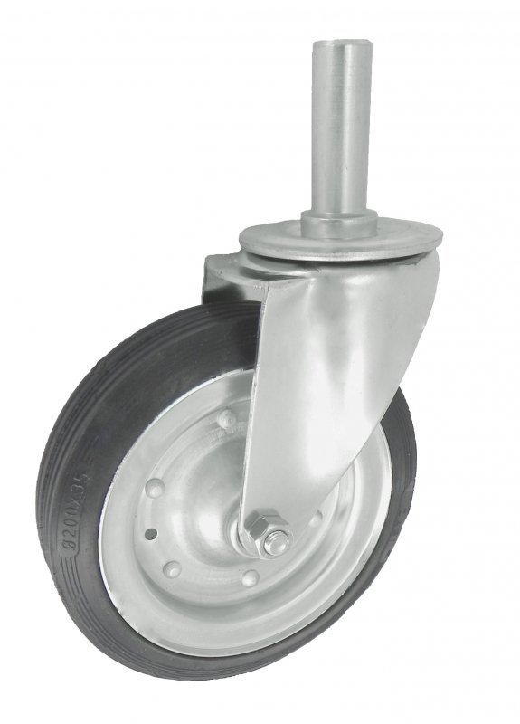 KOŁO METAL-GUMA 200MM OBUDOWA Z TRZPIENIEM 64 (1 SZT)