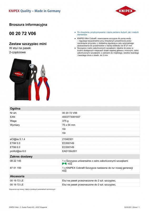 ZESTAW SZCZYPIEC MINI W ETUI NA PASEK 2SZT. (1 KPL)