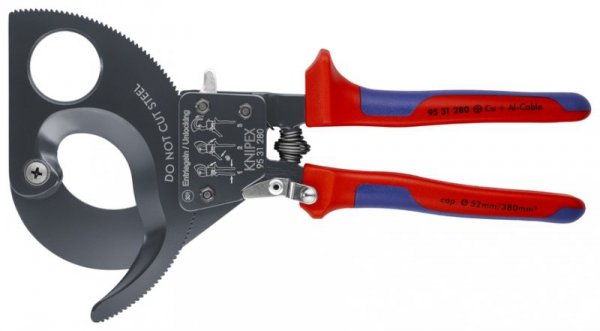 NOŻYCE DO KABLI 280MM, MECHANIZM ZAPADKOWY (1 SZT)