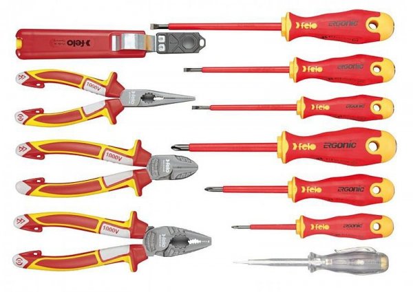 ZESTAW 11 NARZĘDZI DLA ELEKTRYKA FELO W ETUI (1 KPL)
