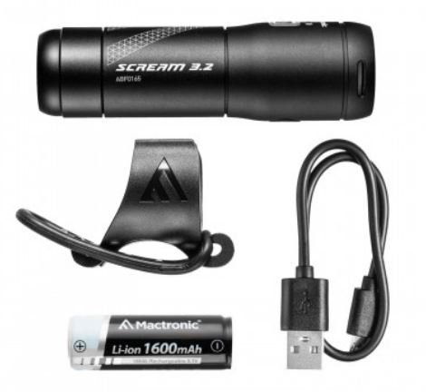 LAMPA ROWEROWA PRZEDNIA SCREAM 3.2 600LM ŁADOWALNA (1 SZT)