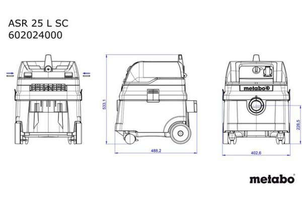 ODKURZACZ PRZEMYSŁOWY ASR 25 L SC (1 SZT)