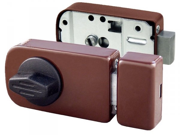 ZAMEK NAWIERZCHNIOWY MINOS Z WKŁADKĄ 50MM BRĄZOWY (1 SZT)