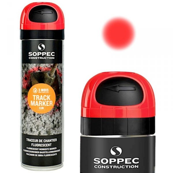 SOPPEC SPRAY GEODEZYJNY TRACK MARKER CZERWONY 500ML (1 SZT)