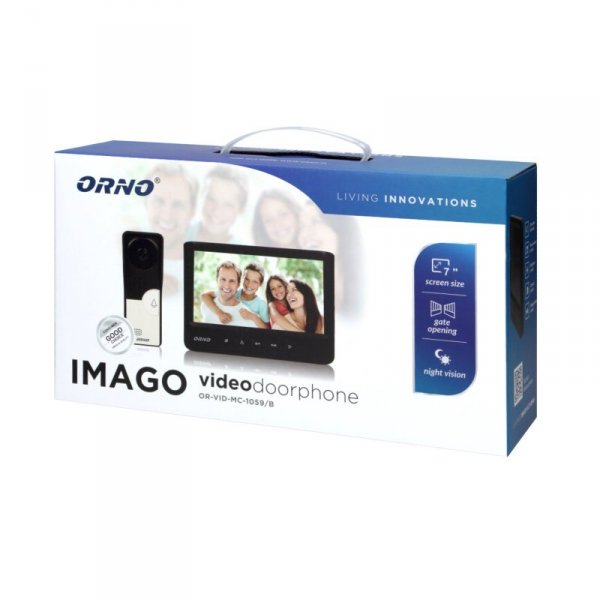 WIDEODOMOFON BEZSŁUCHAWKOWY LCD 7&#039; CZARNY IMAGO (1 SZT)