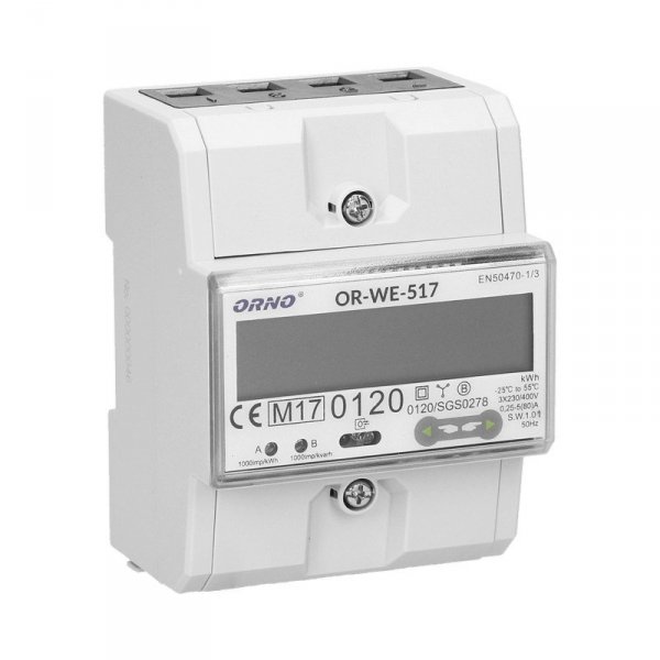 3-FAZOWY LICZNIK ENERGII ELEKTRYCZNEJ  80A RS485 MID (1 SZT)