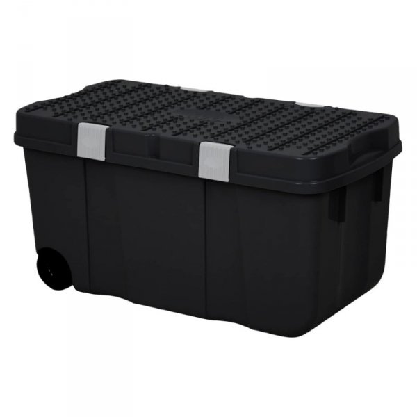 POJEMNIK/KUFER NA DWÓCH KOŁACH WHAM, CZARNY 100L (1 SZT)