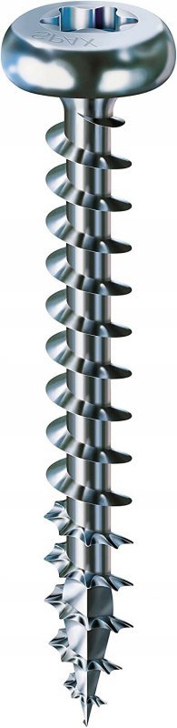 WKRĘT ŁEB PÓŁKULISTY (500) OCYNK BIAŁY 5.0*30MM HB TX MINI (1 OP)