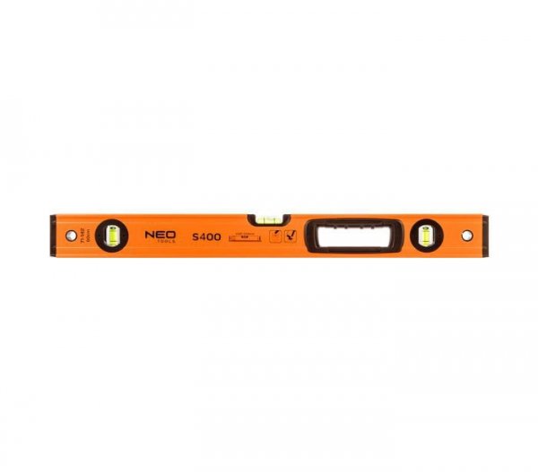 POZIOMNICA ALUMINIOWA S 400 3 LIBELLE 2 UCHWYTY 60CM (1 SZT)