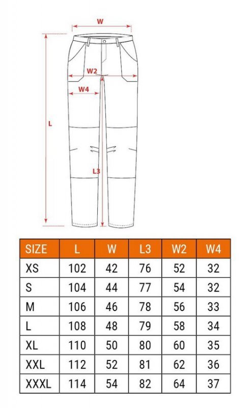 SPODNIE ROBOCZE PREMIUM PRO ROZMIAR L (1 SZT)