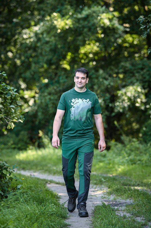 SPODNIE ROBOCZE OUTDOOR ZIELONO-SZARE ROZMIAR L (1 SZT)