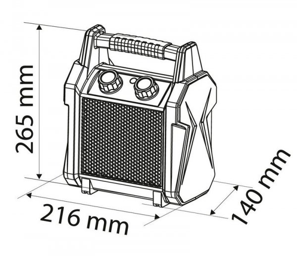 NAGRZEWNICA ELEKTRYCZNA CERAMICZNA PTC 2KW (1 SZT)