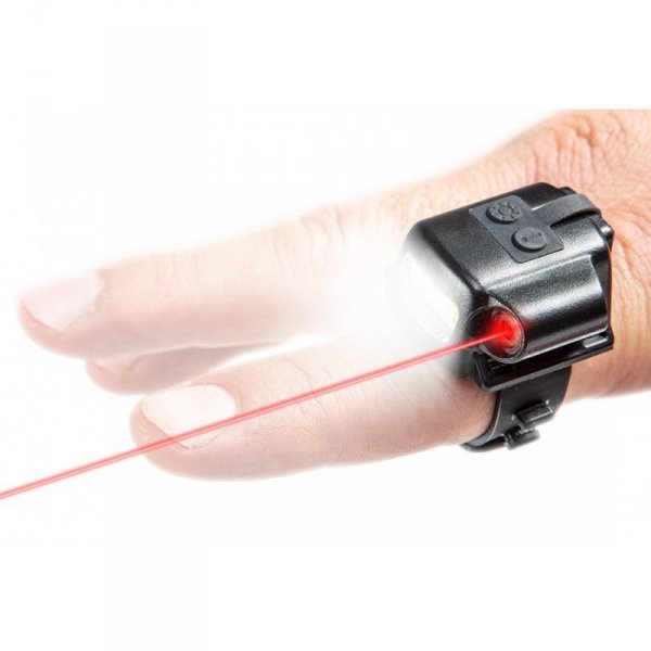 LATARKA PUNKTOWA LED 90LM + LASER, 2W1 (1 SZT)