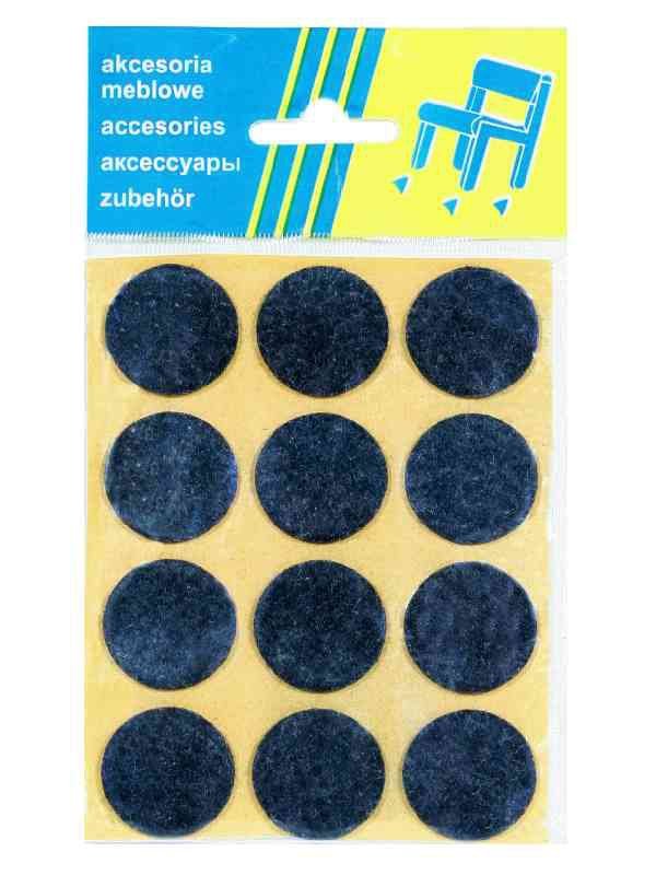 PODKŁADKA FILCOWA BLISTER CZARNA FI 25MM - 12SZT (1 SZT)