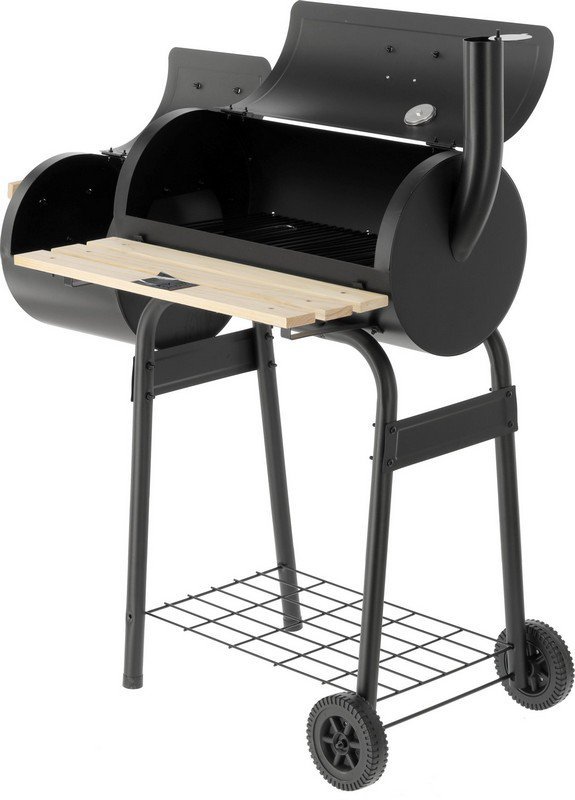 GRILL WĘGLOWY Z WĘDZARNIĄ, RUSZT 60*30CM (1 SZT)