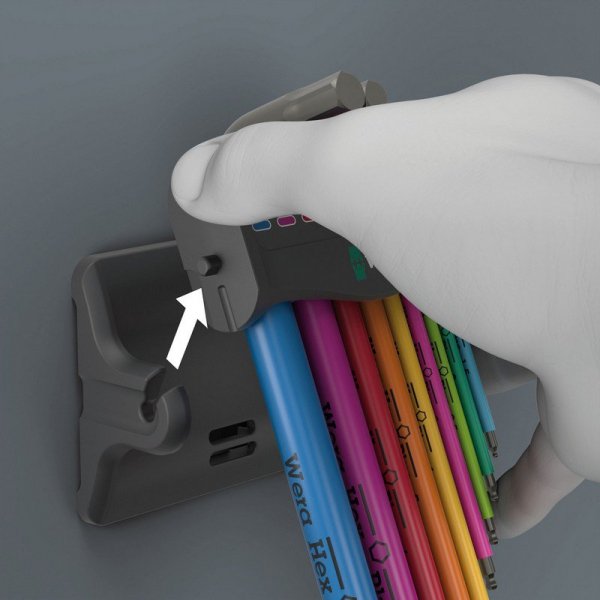 ZESTAW KLUCZY TRZPIENIOWYCH 950/9 HEX-PLUS MULTICOLOU 3 9CZR (1 KPL)