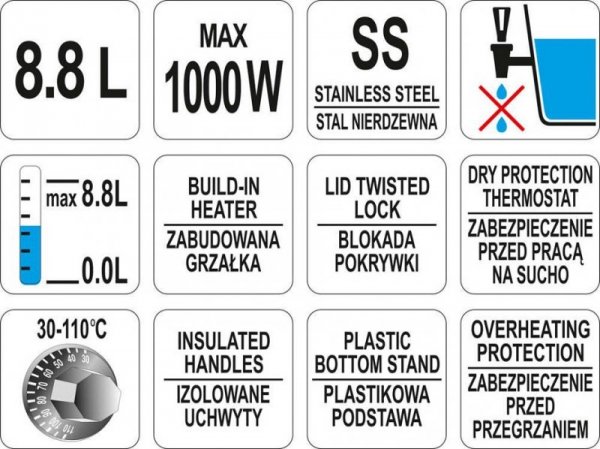 WARNIK DO WODY 8.8L. (1 SZT)