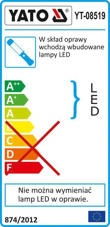 LAMPA WARSZTATOWA COB LED 7W , 600LM+120LM (1 SZT)