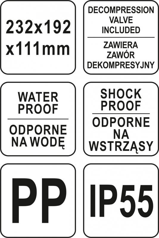 WALIZKA NARZĘDZIOWA HERMET 232*192*111MM (1 SZT)