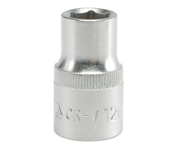 NASADKA KRÓTKA 6-KĄTNA CHROMOWANA 1/2&#039;&#039; 12MM (1 SZT)