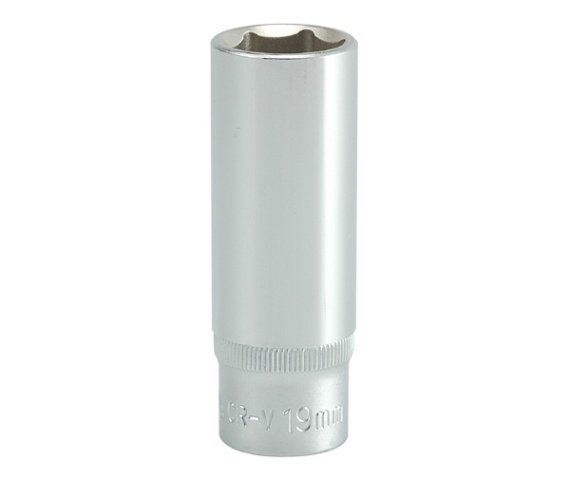 NASADKA DŁUGA 6-KĄTNA CHROMOWANA 1/2&#039;&#039; 19MM (1 SZT)