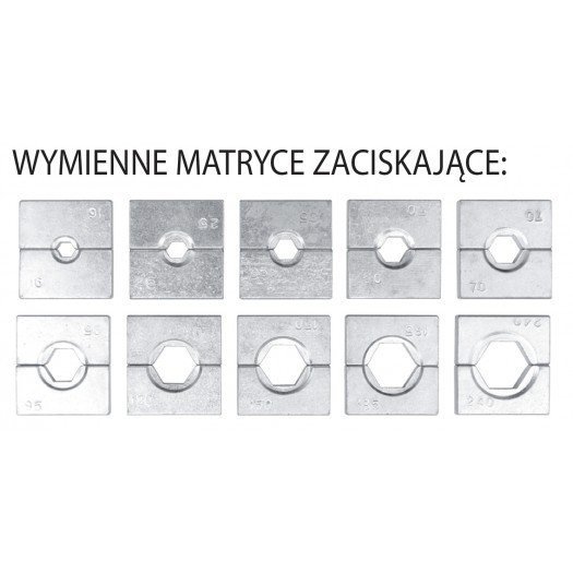 PRASKA HYDRAULICZNA, RĘCZNA DO ZACISKANIA KOŃCÓWEK 16-240MM2 (1 SZT)