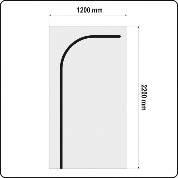 OSŁONA PRZECIWPYŁOWA DO DRZWI TYP L 220 X 120 CM (1 SZT)
