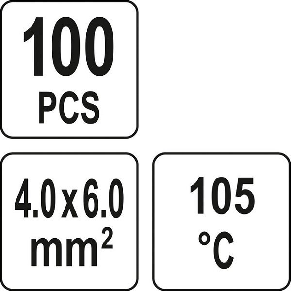 ZESTAW RUREK TERMOKURCZLIWYCH Z CYNĄ 4-6MM2., 100SZT (1 OP)