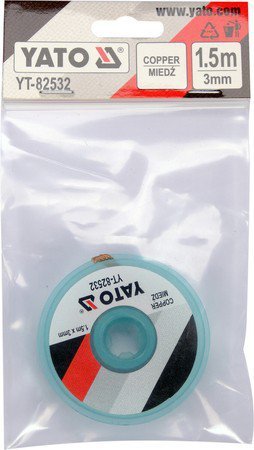 TAŚMA ROZLUTOWNICZA PLECIONKA MIEDZIANA 3.0MM*1.5M (1 SZT)