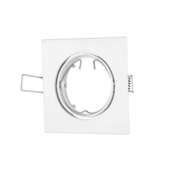Oczko V-TAC GU10 Kwadrat Ruchome Białe VT-779-WH-SQ