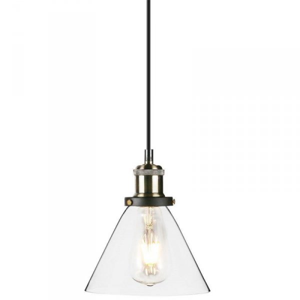 Oprawa Zwieszana V-TAC LOFT Vintage Szkło Transparent fi180 VT-7185 5 Lat Gwarancji