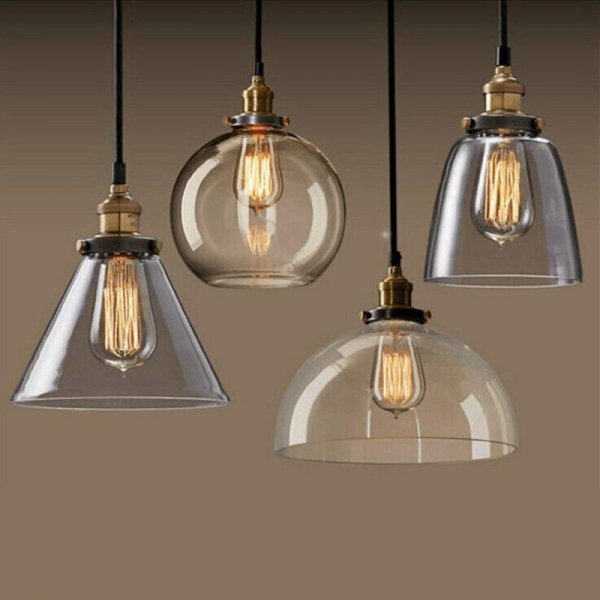 Oprawa Zwieszana V-TAC LOFT Vintage Szkło Transparent fi180 VT-7185 5 Lat Gwarancji