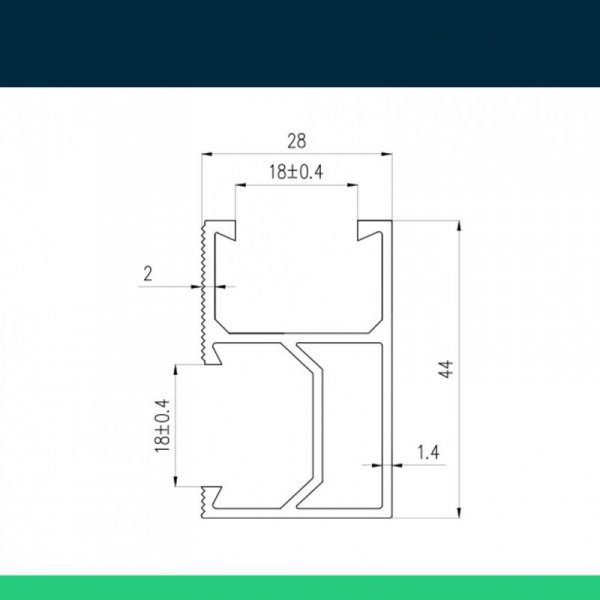 Profil Montażowy Szyna Aluminiowa paneli PV 120cm V-TAC