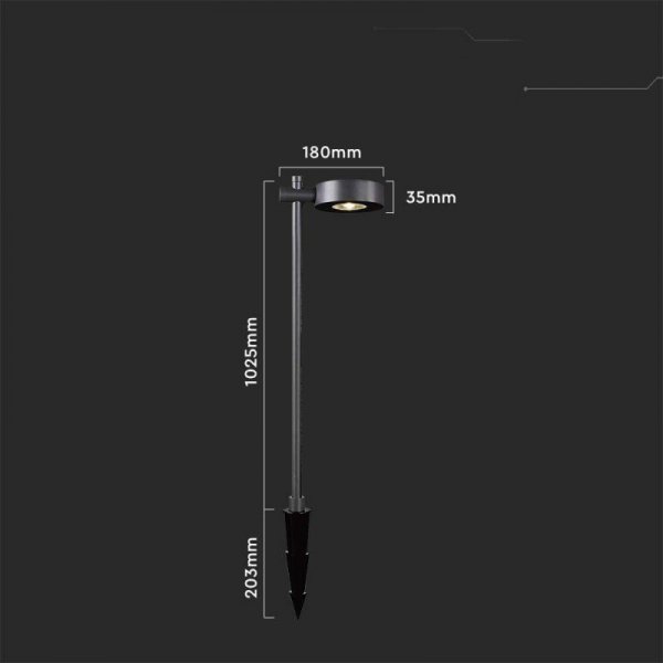 Oprawa Ogrodowa Słupek LED V-TAC 2-funkcje 6W IP65 100cm Czarna VT-11107-B 3000K 520lm