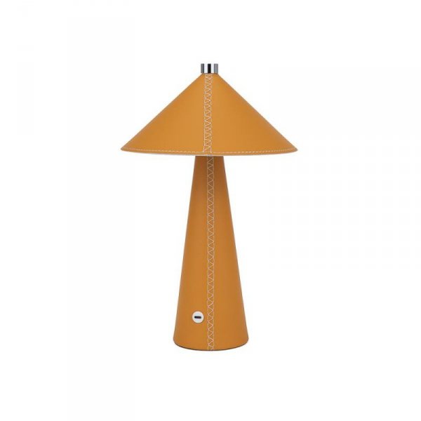 Lampka Biurkowa Nocna V-TAC 3W LED 33cm CCT Ładowanie USB-C Ściemnianie Żółta Skóra VT-10117-Y 3000K-6000K 240lm