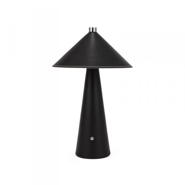 Lampka Biurkowa Nocna V-TAC 3W LED 33cm CCT Ładowanie USB-C Ściemnianie Czarna Skóra VT-10117 3000K-6000K 240lm