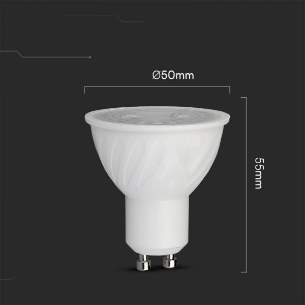 Żarówka LED V-TAC CREE CHIP 6W GU10 38st ściemnialna VT-227D 6500K 445lm 6 Lat Gwarancji